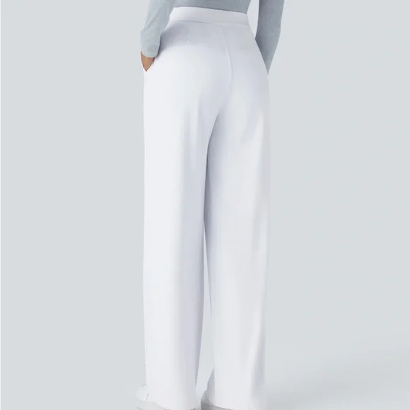 White Wide-Leg Trousers - Picture 3 of 3